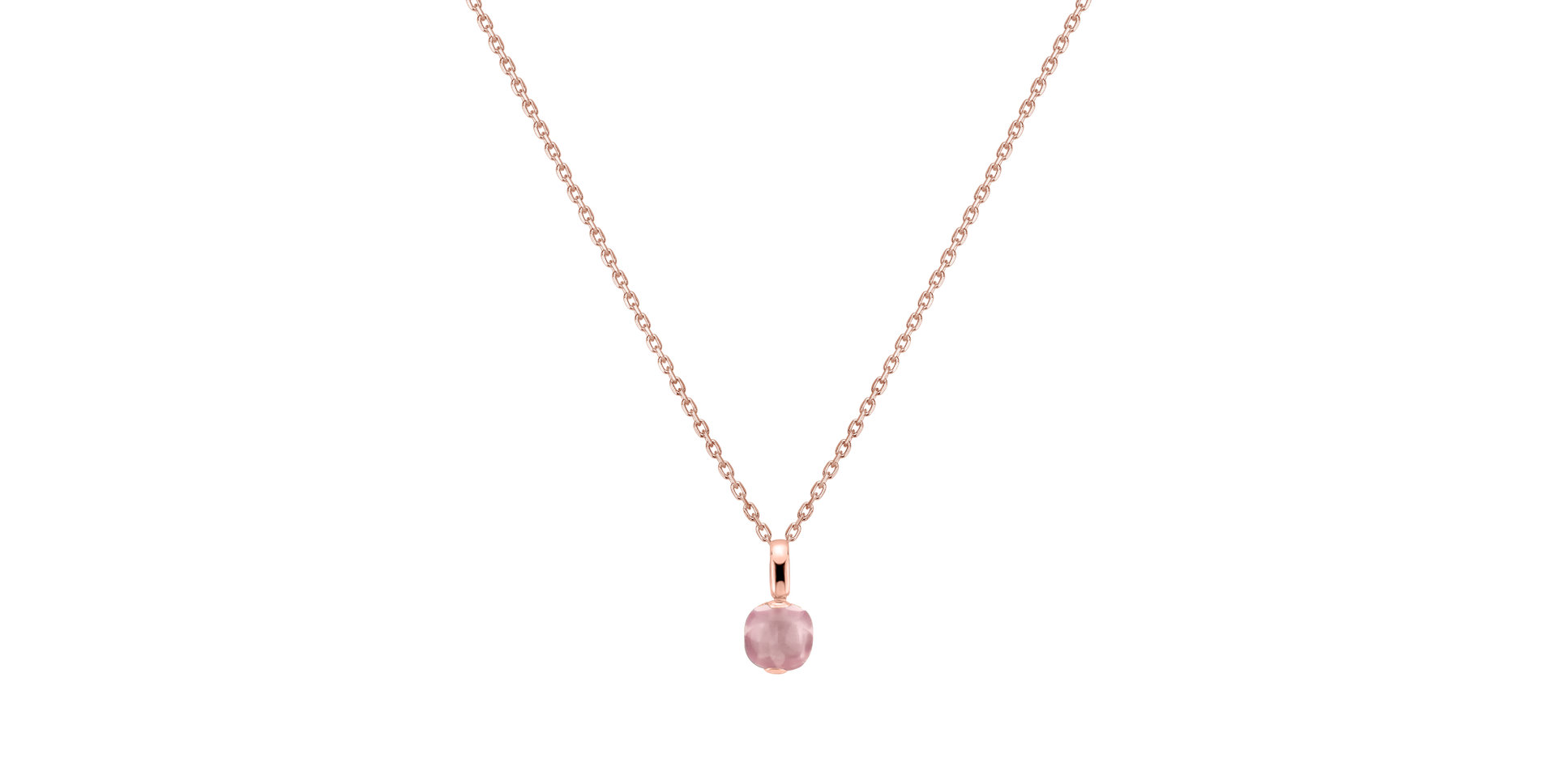Pendant with Rose Quartz Bonbon