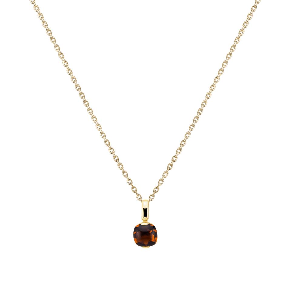 Pendant with Cognac Quartz Bonbon