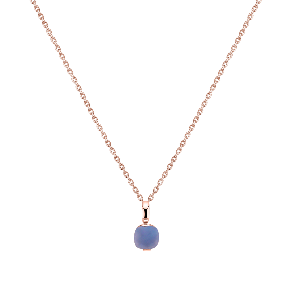 Pendant with Chalcedony Blue Bonbon