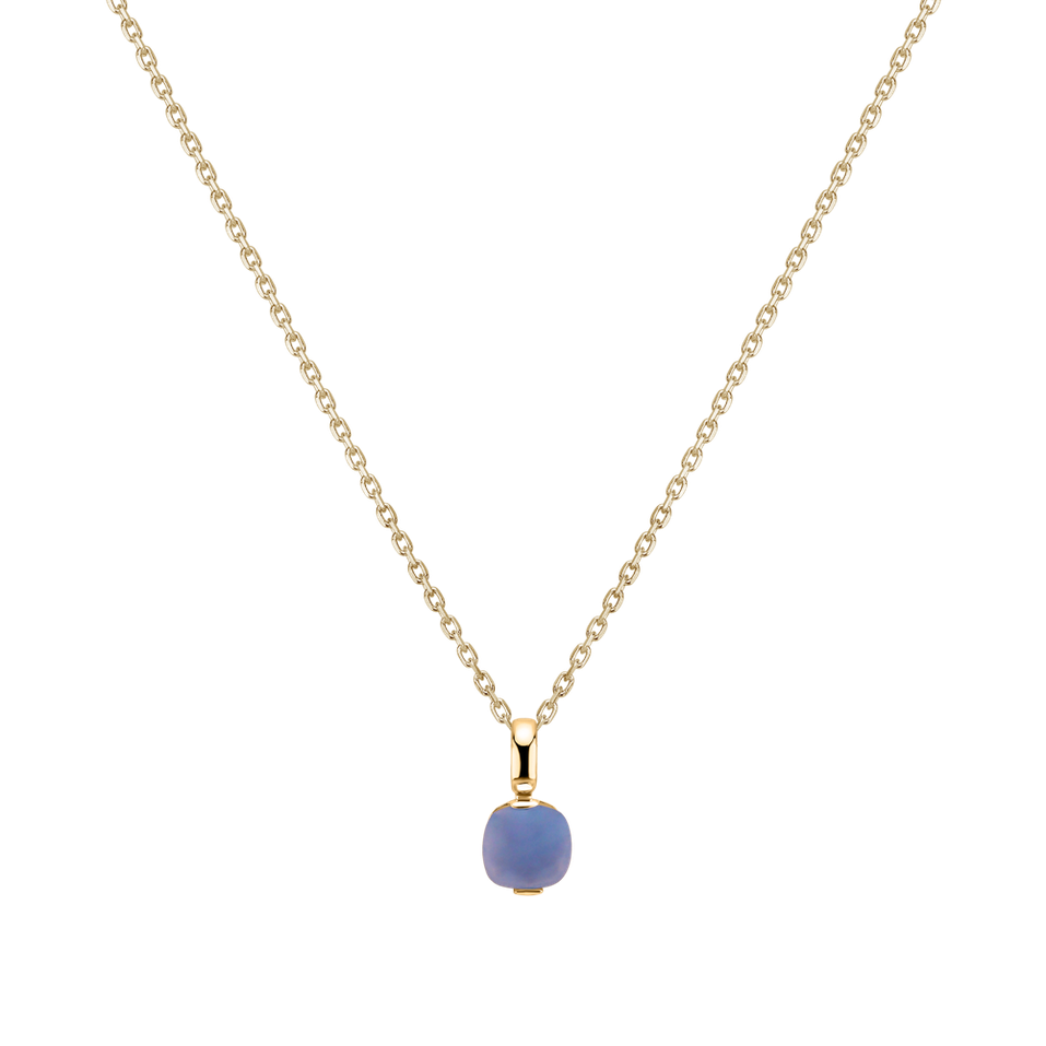 Pendant with Chalcedony Blue Bonbon