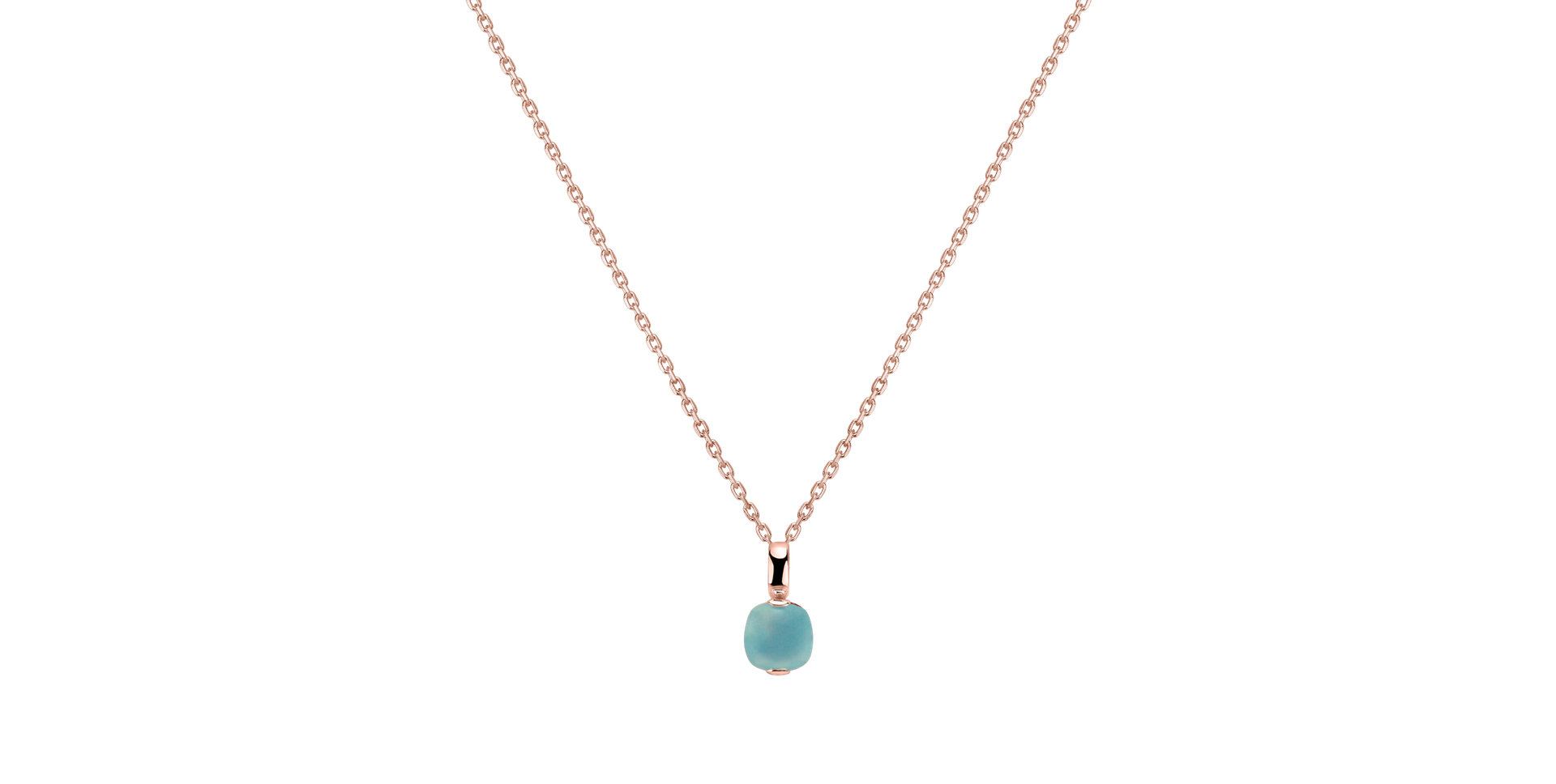 Pendant with Turquoise Chalcedony Bonbon