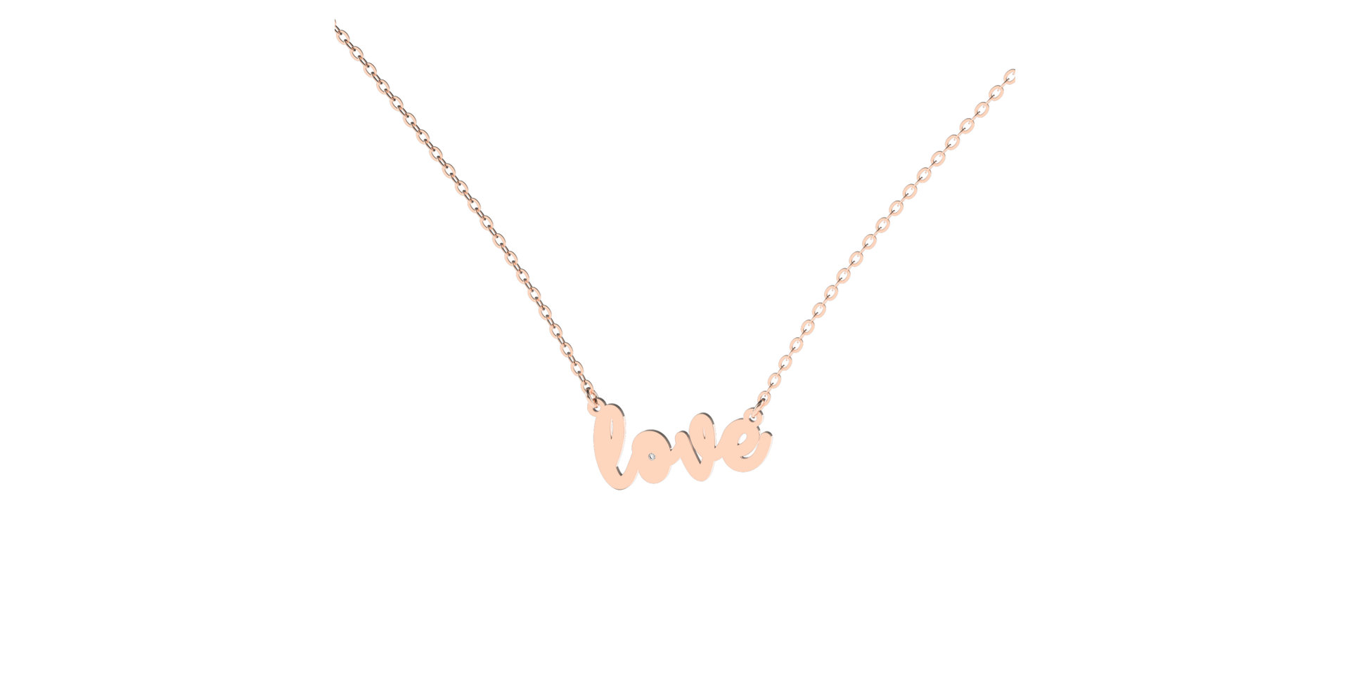 Diamond necklace Love