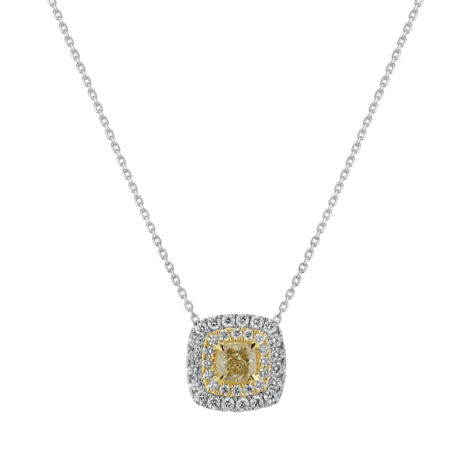 Necklace with yellow and white diamonds Sun Spirit