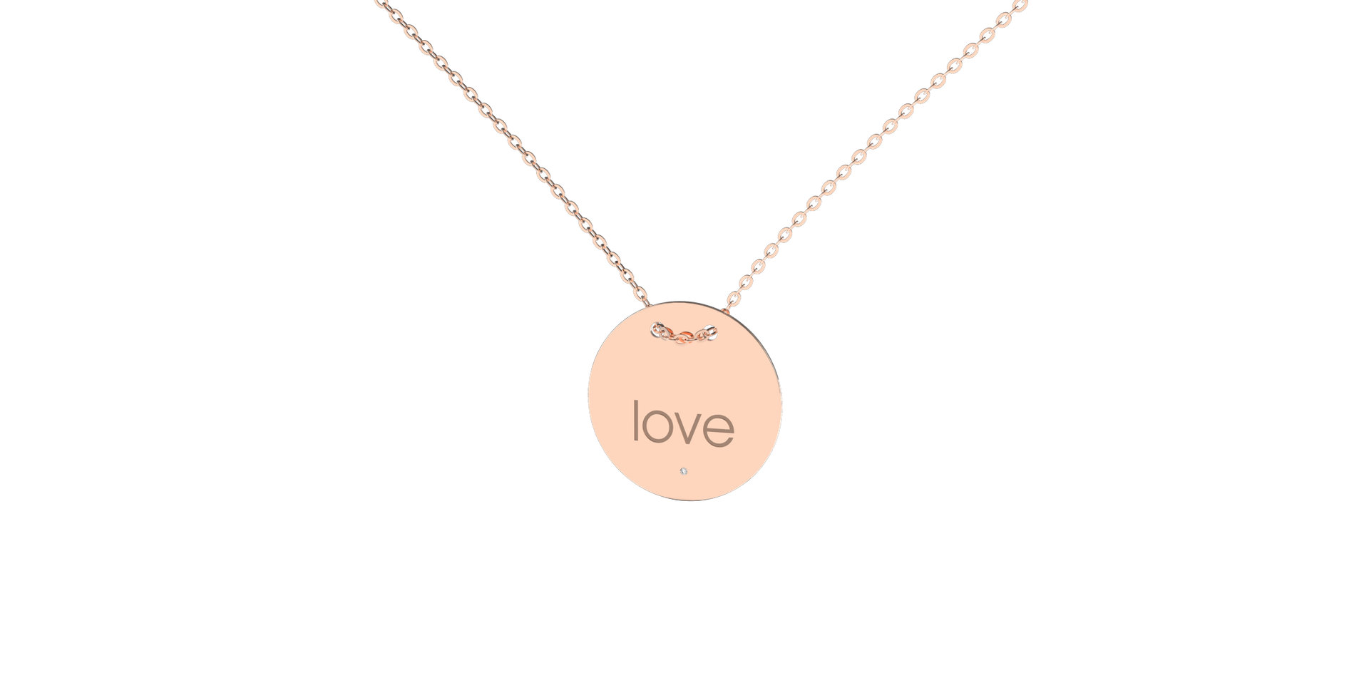 Diamond necklace Love Stamp