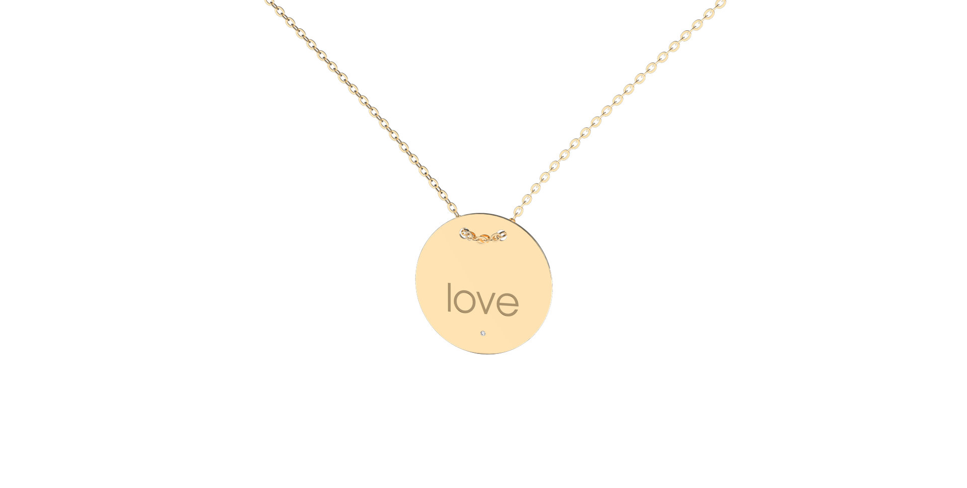 Diamond necklace Love Stamp