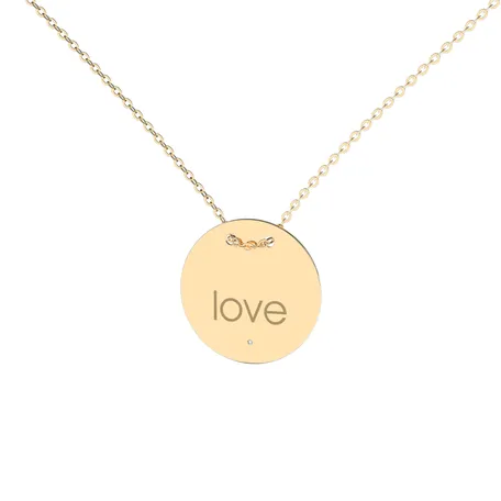 Diamond necklace Love Stamp