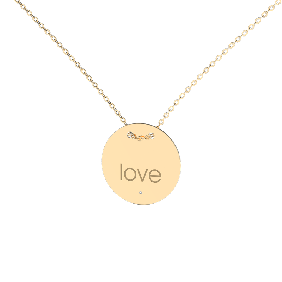 Diamond necklace Love Stamp