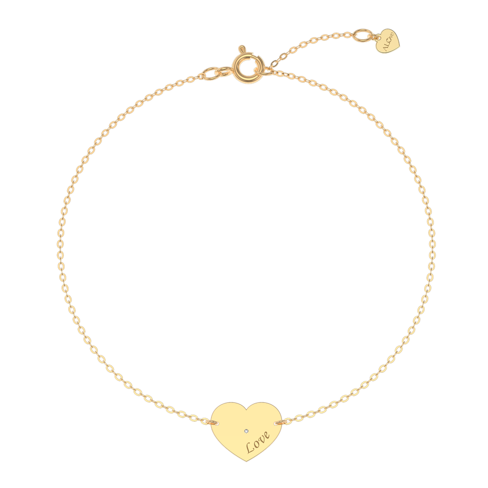 Diamond bracelet Heart Love