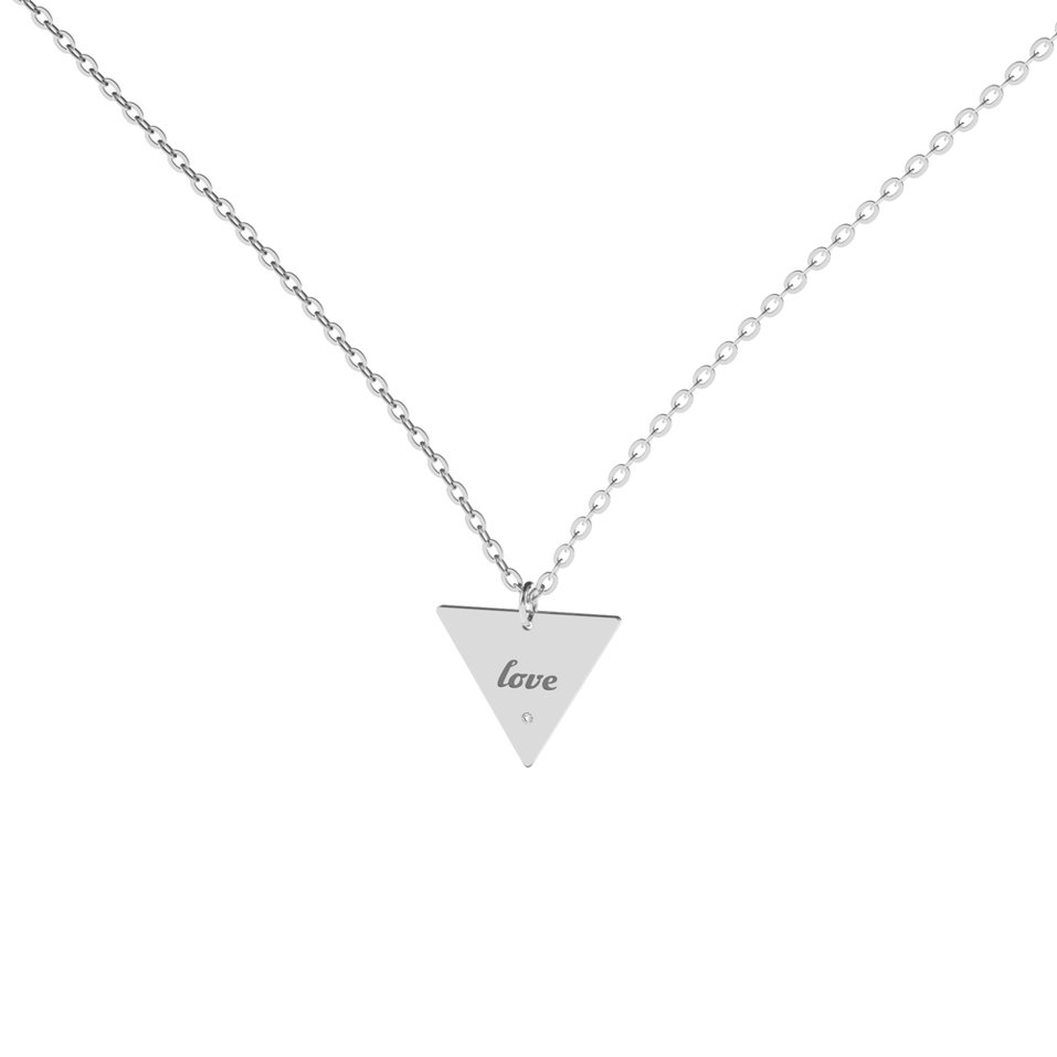 Diamond necklace Triangle Love