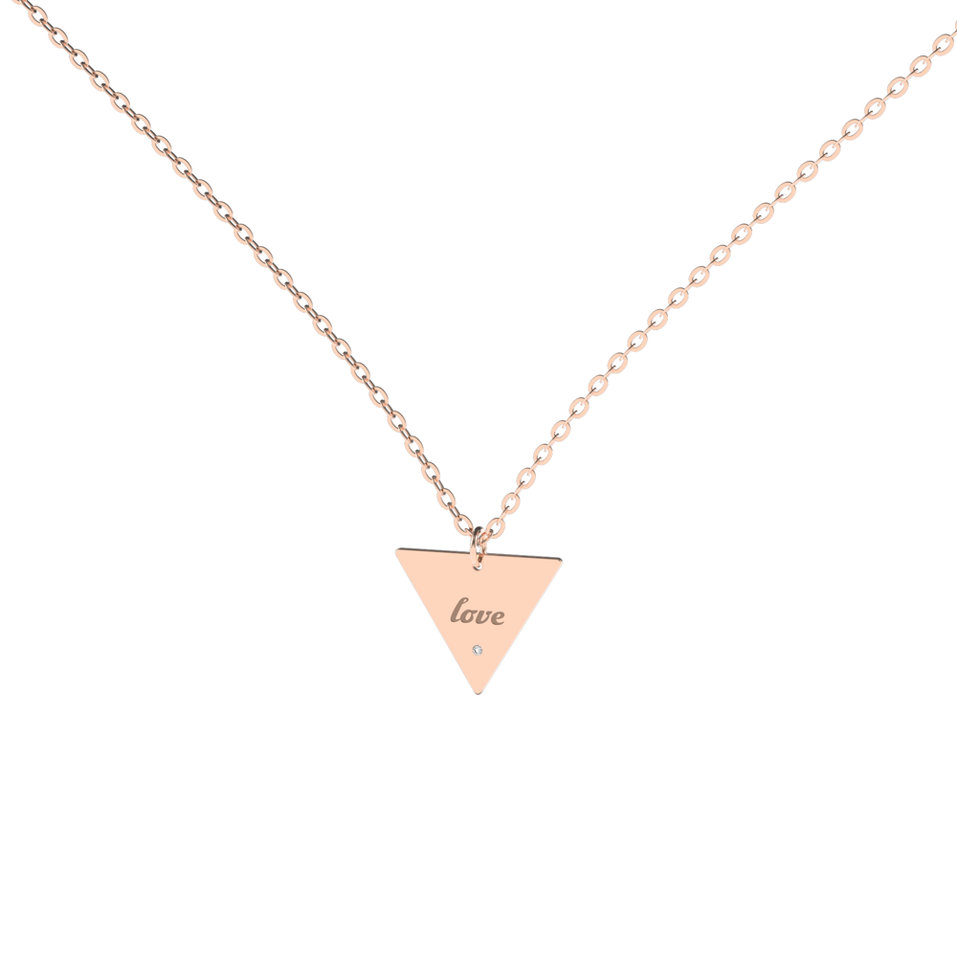 Diamond necklace Triangle Love