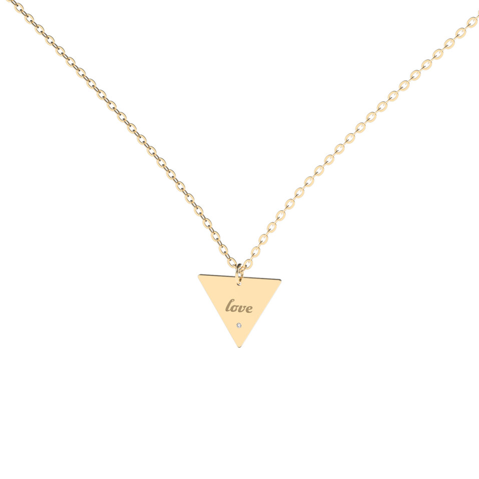 Diamond necklace Triangle Love