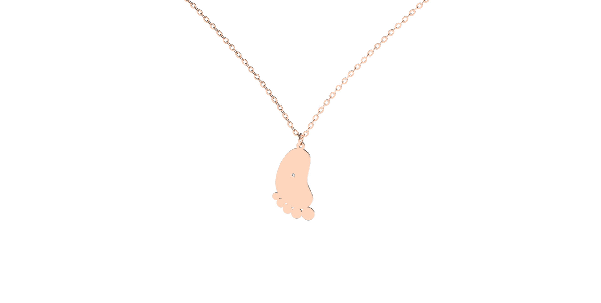 Diamond necklace Baby Foot