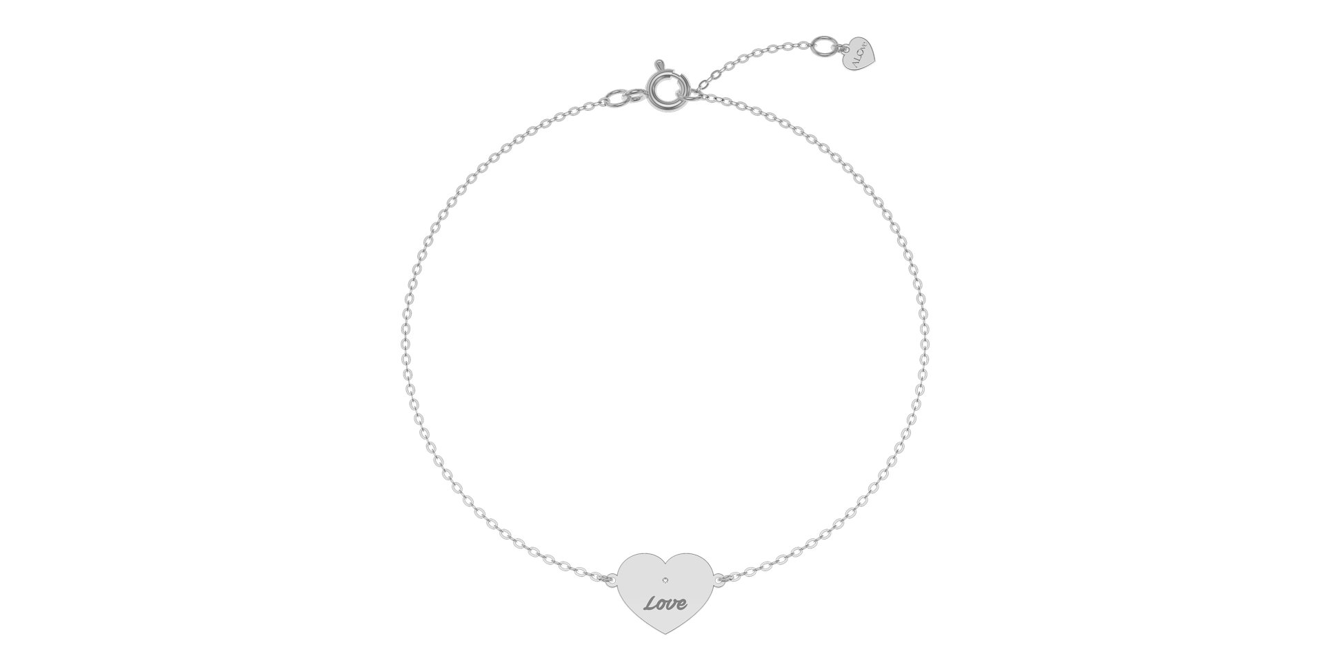 Diamond bracelet Heart Love