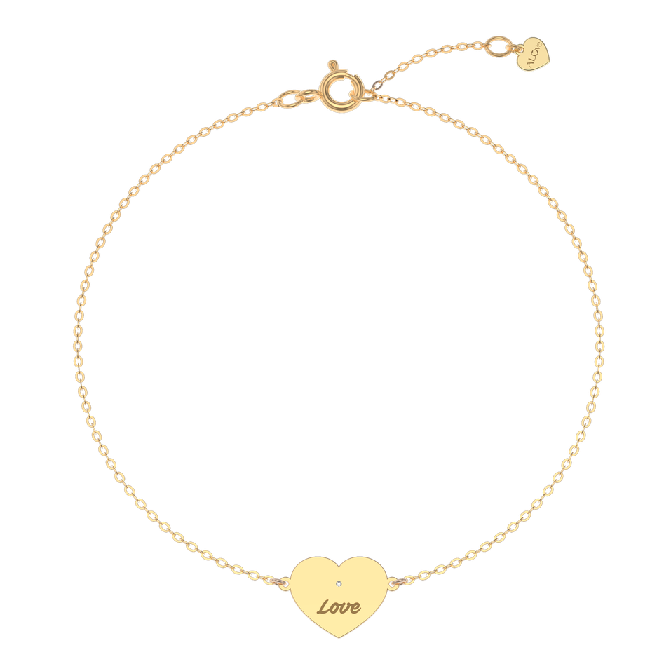 Diamond bracelet Heart Love