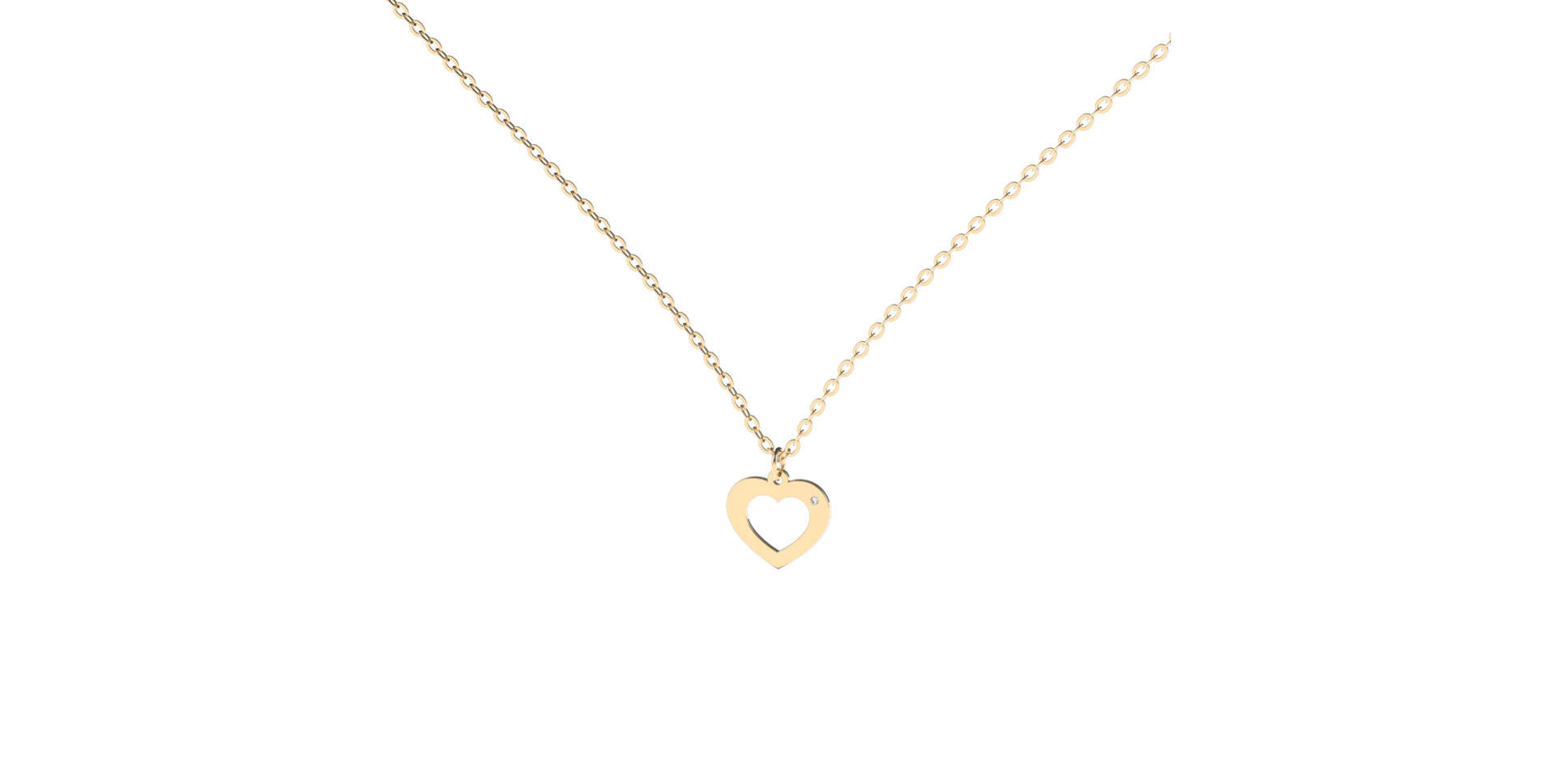 Diamond necklace Two Hearts