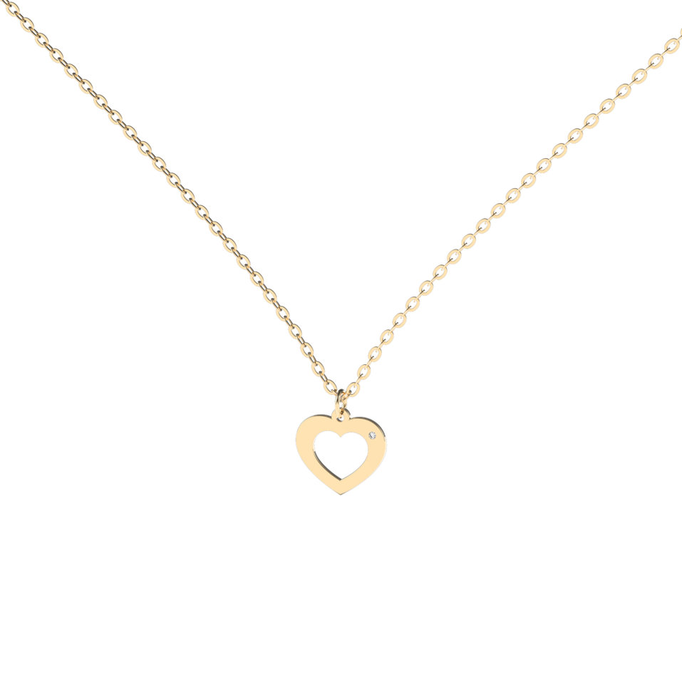 Diamond necklace Two Hearts