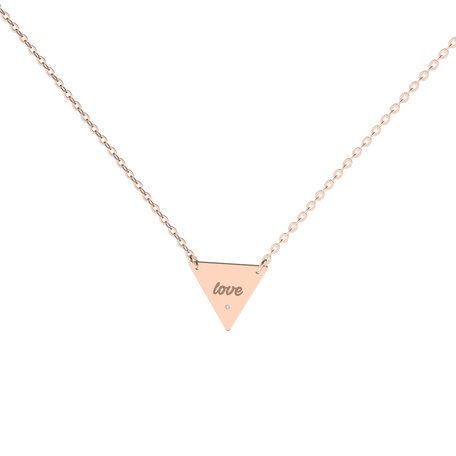 Diamond necklace Triangle Love