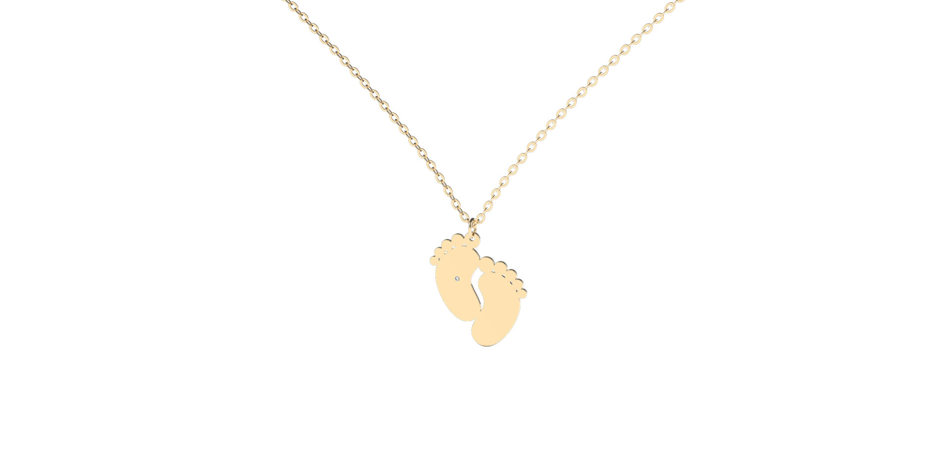 Diamond necklace Baby Feet