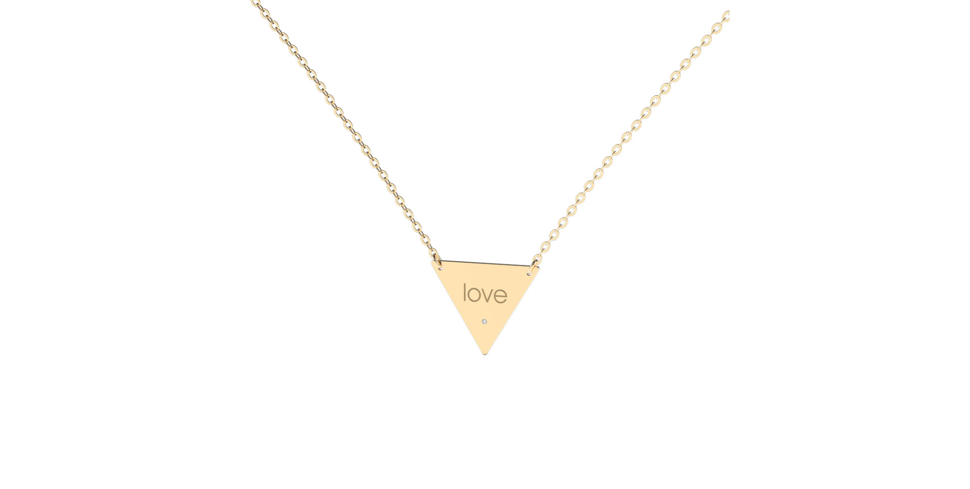 Diamond necklace Triangle Love