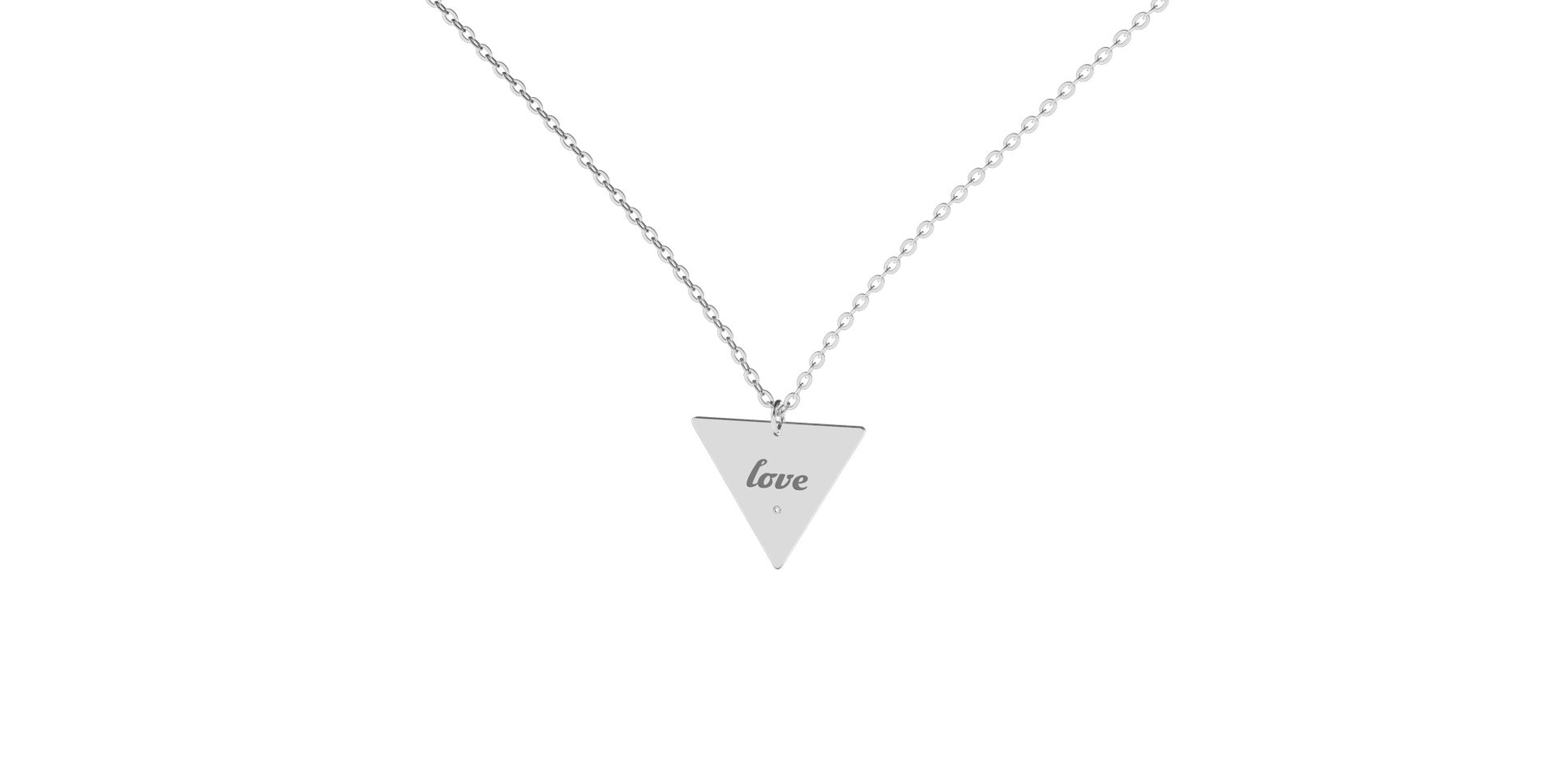 Diamond necklace Love Triangle
