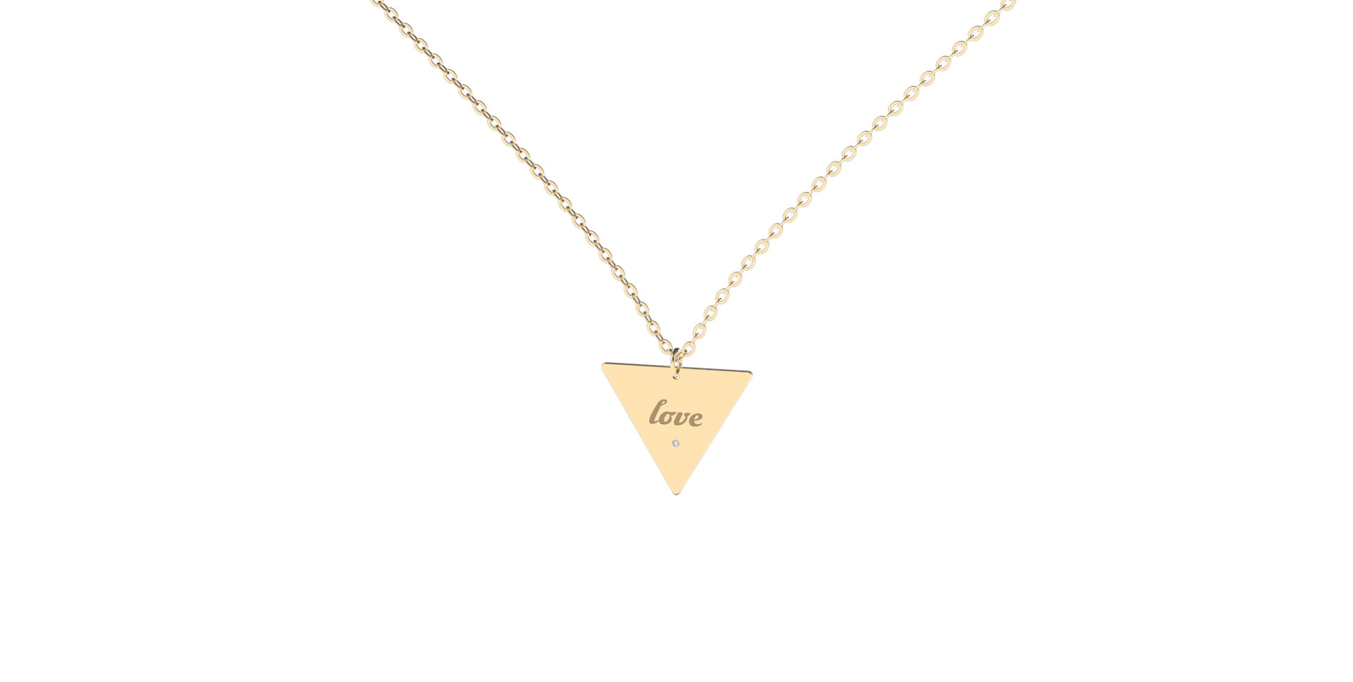 Diamond necklace Love Triangle