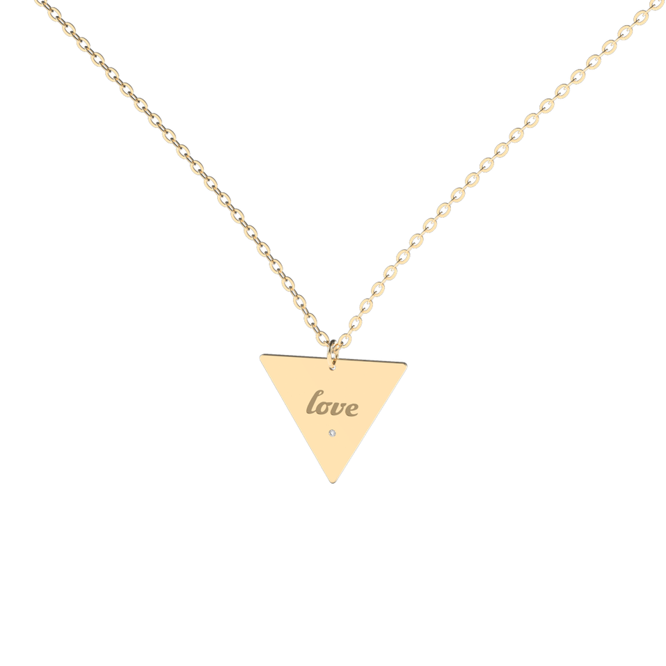 Diamond necklace Love Triangle