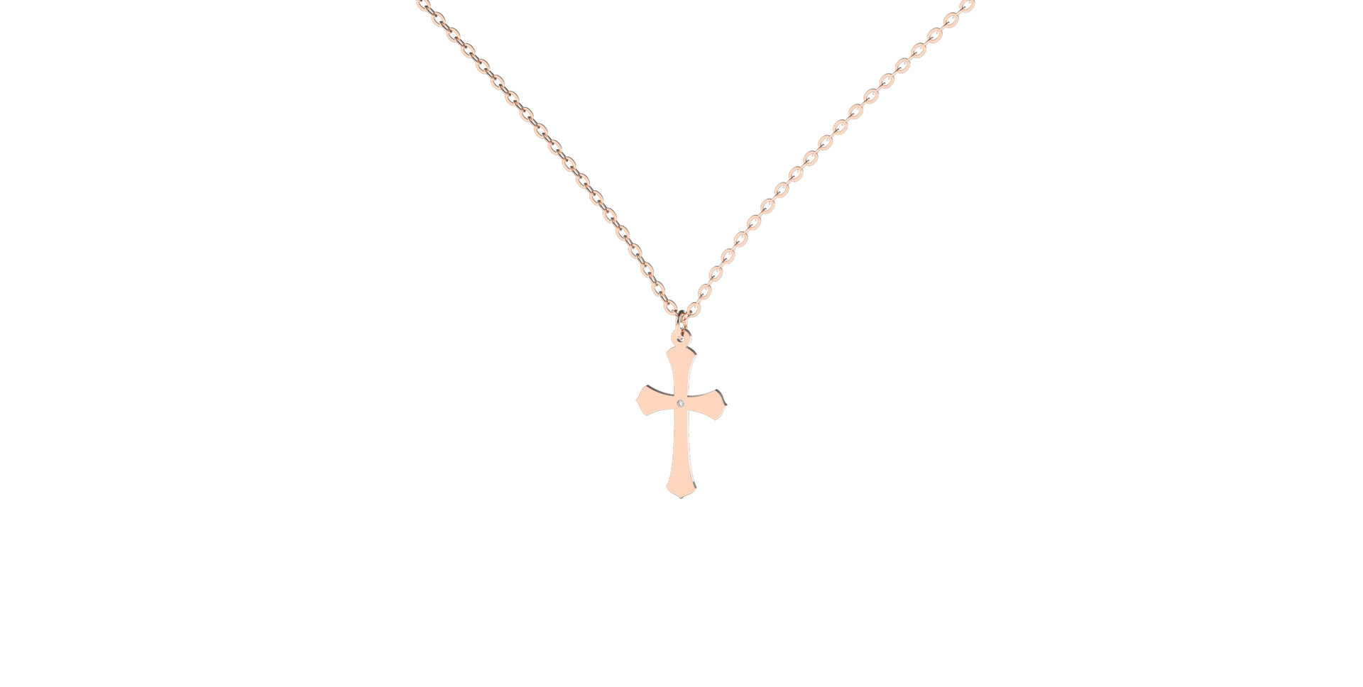 Diamond necklace Classic Cross