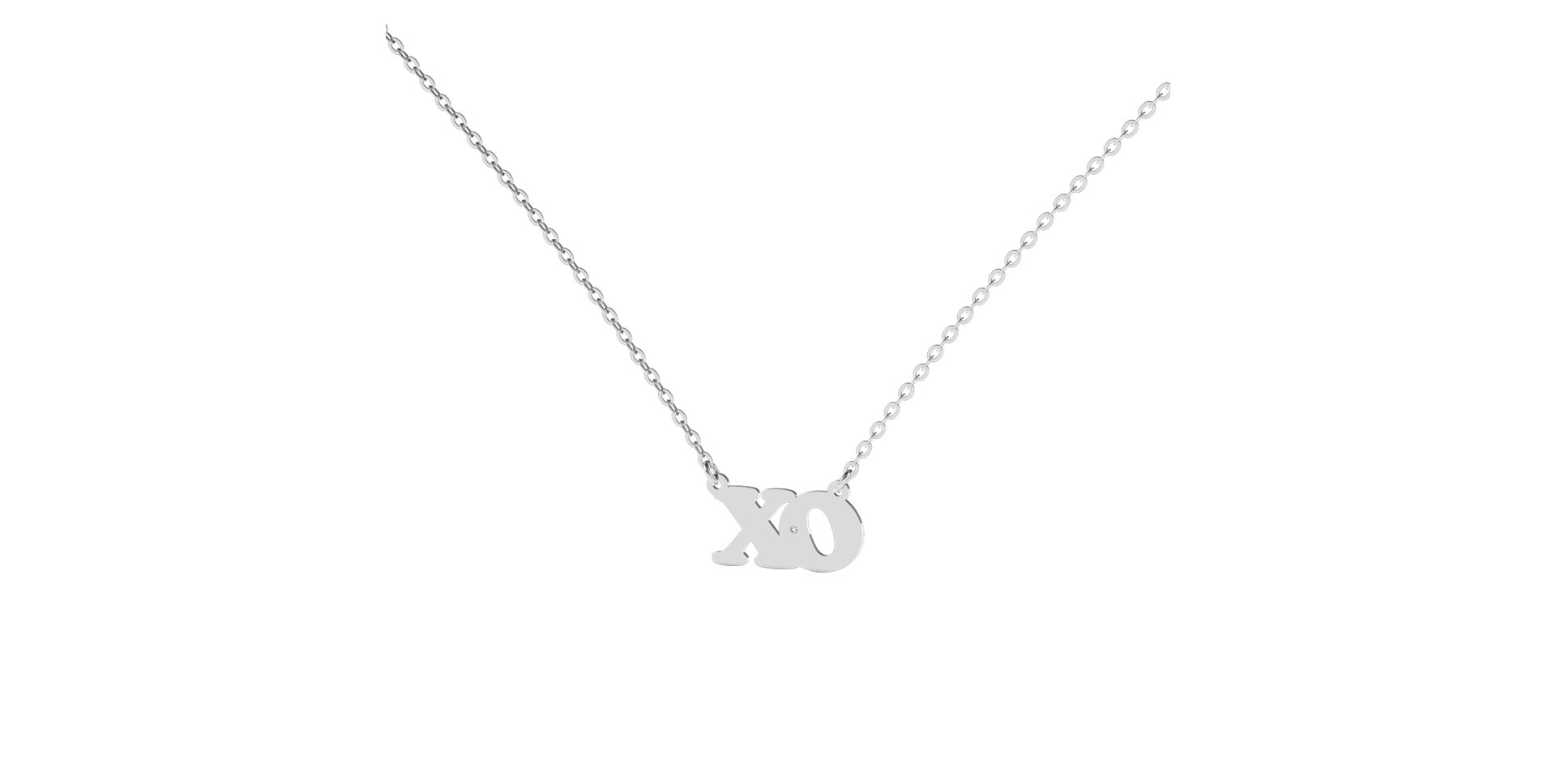 Diamond necklace XO