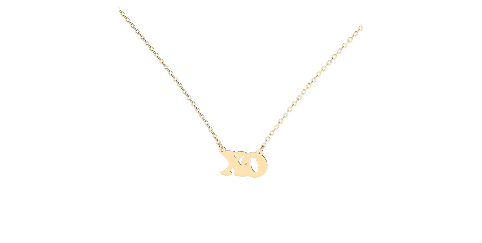 Diamond necklace XO