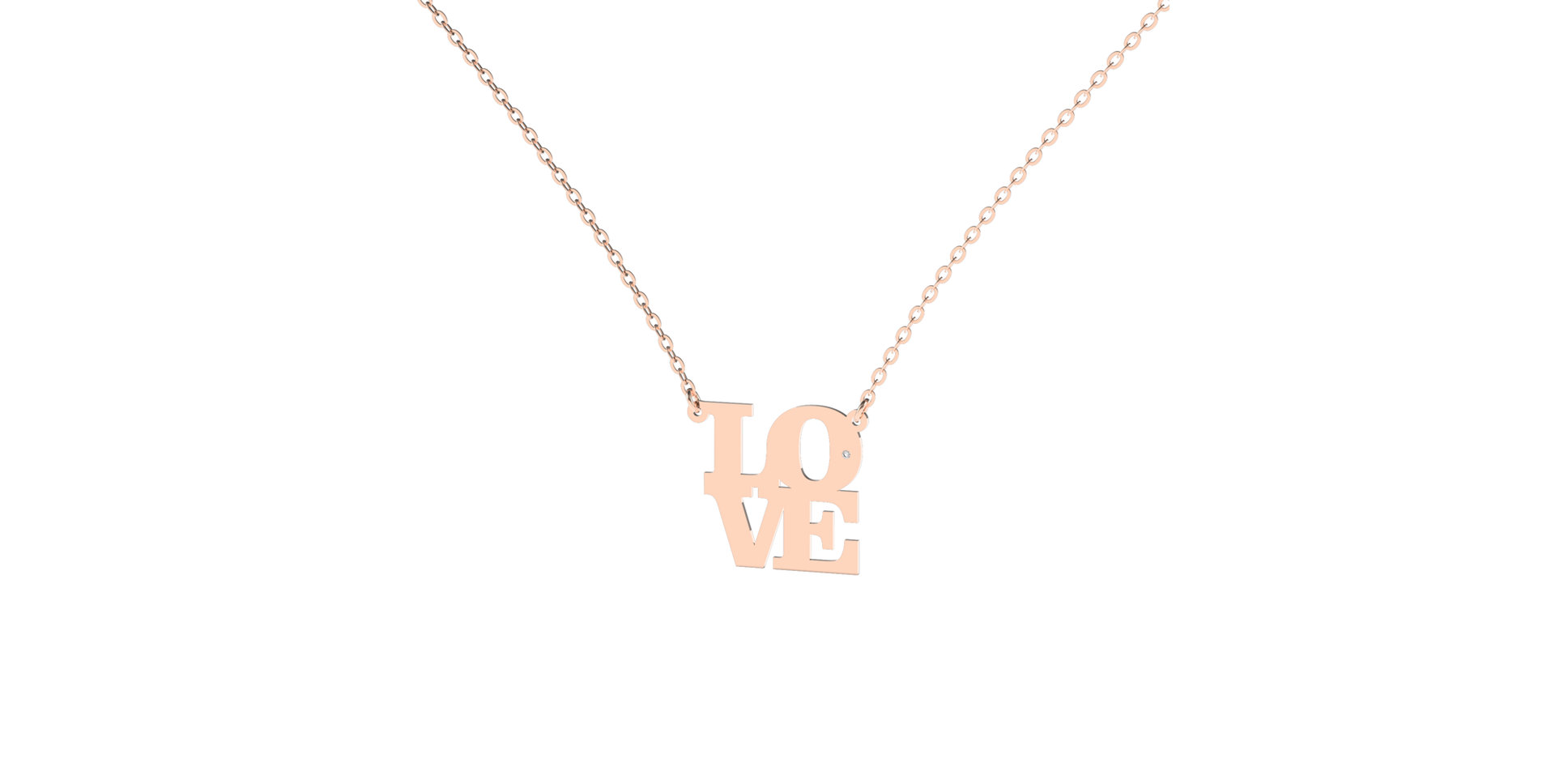 Diamond necklace Love