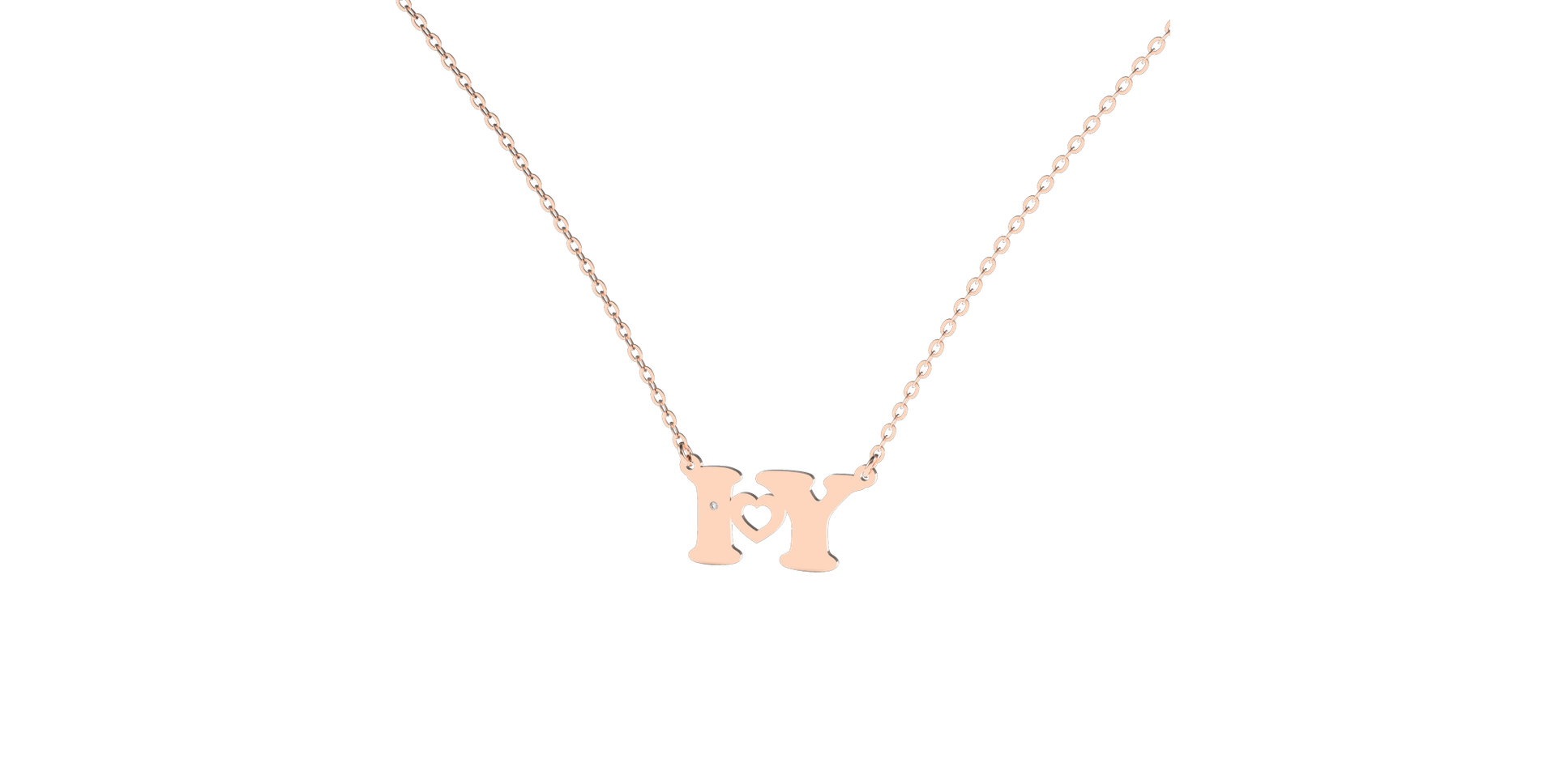 Diamond necklace I Love U