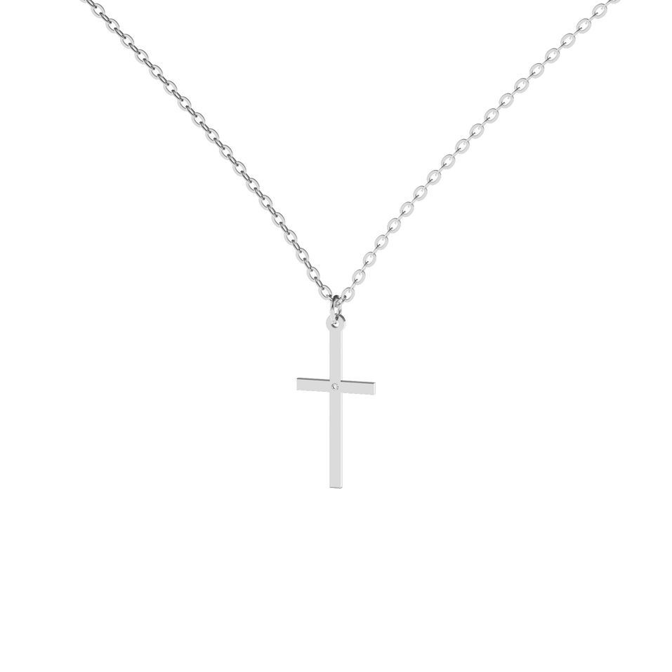 Diamond necklace Cross