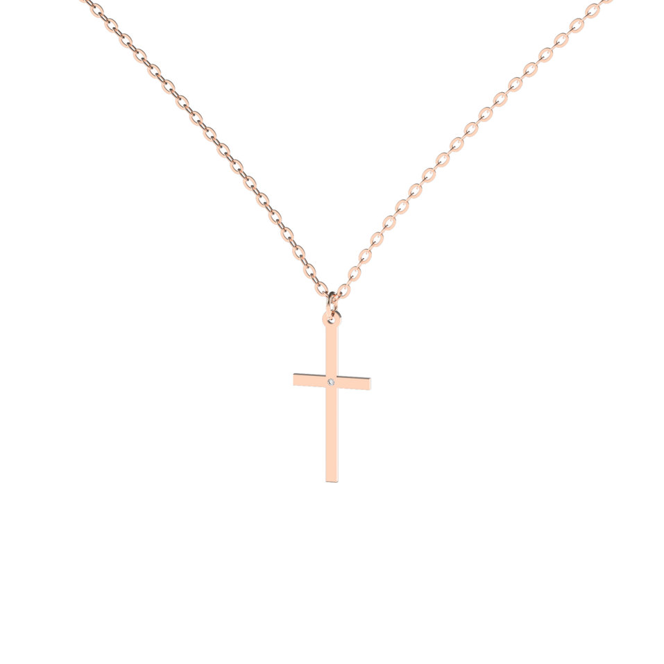 Diamond necklace Cross