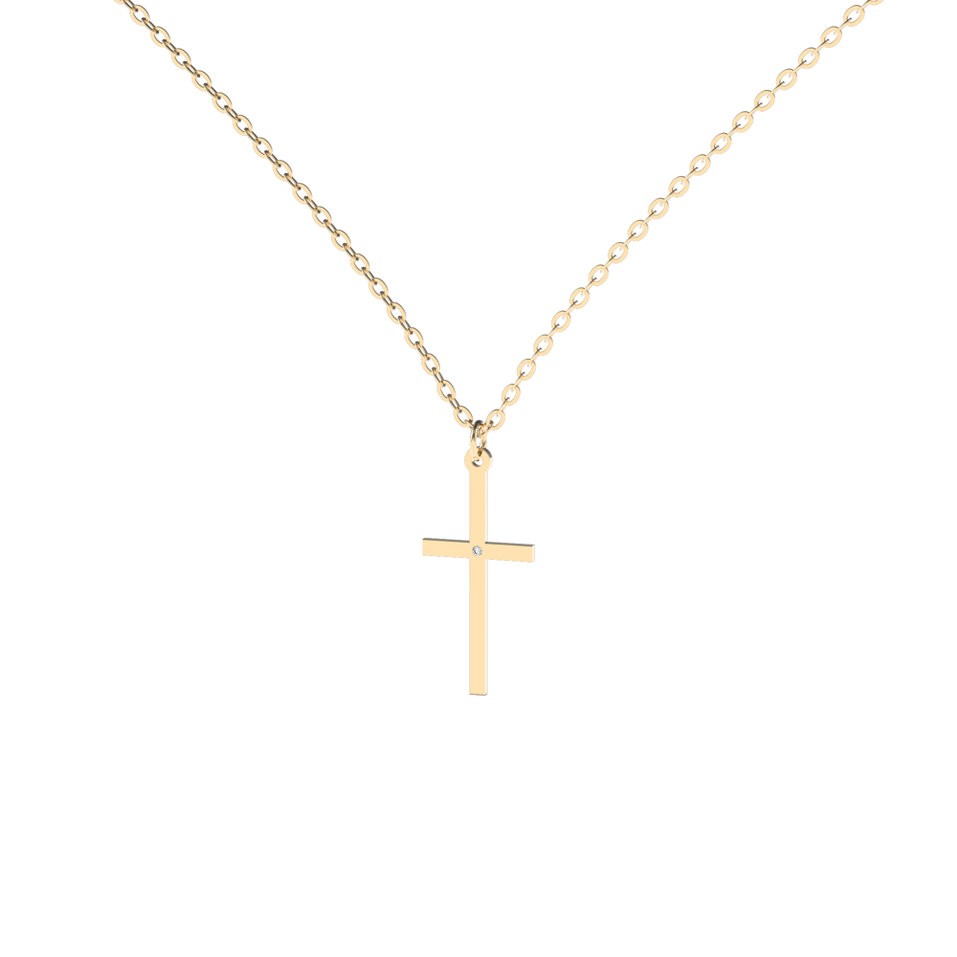 Diamond necklace Cross