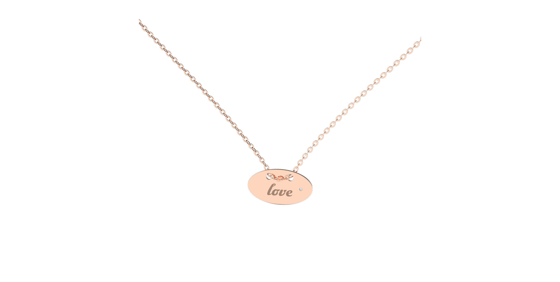 Diamond necklace Love Y