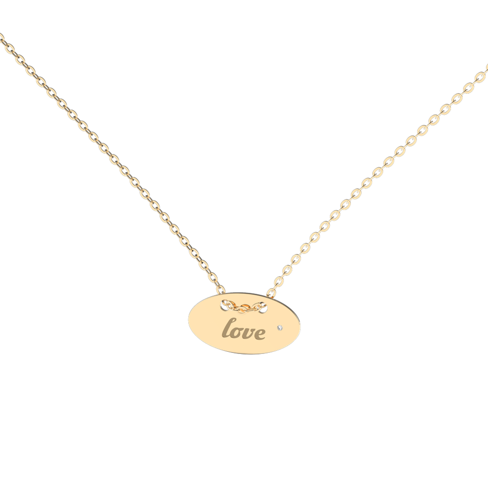 Diamond necklace Love Y