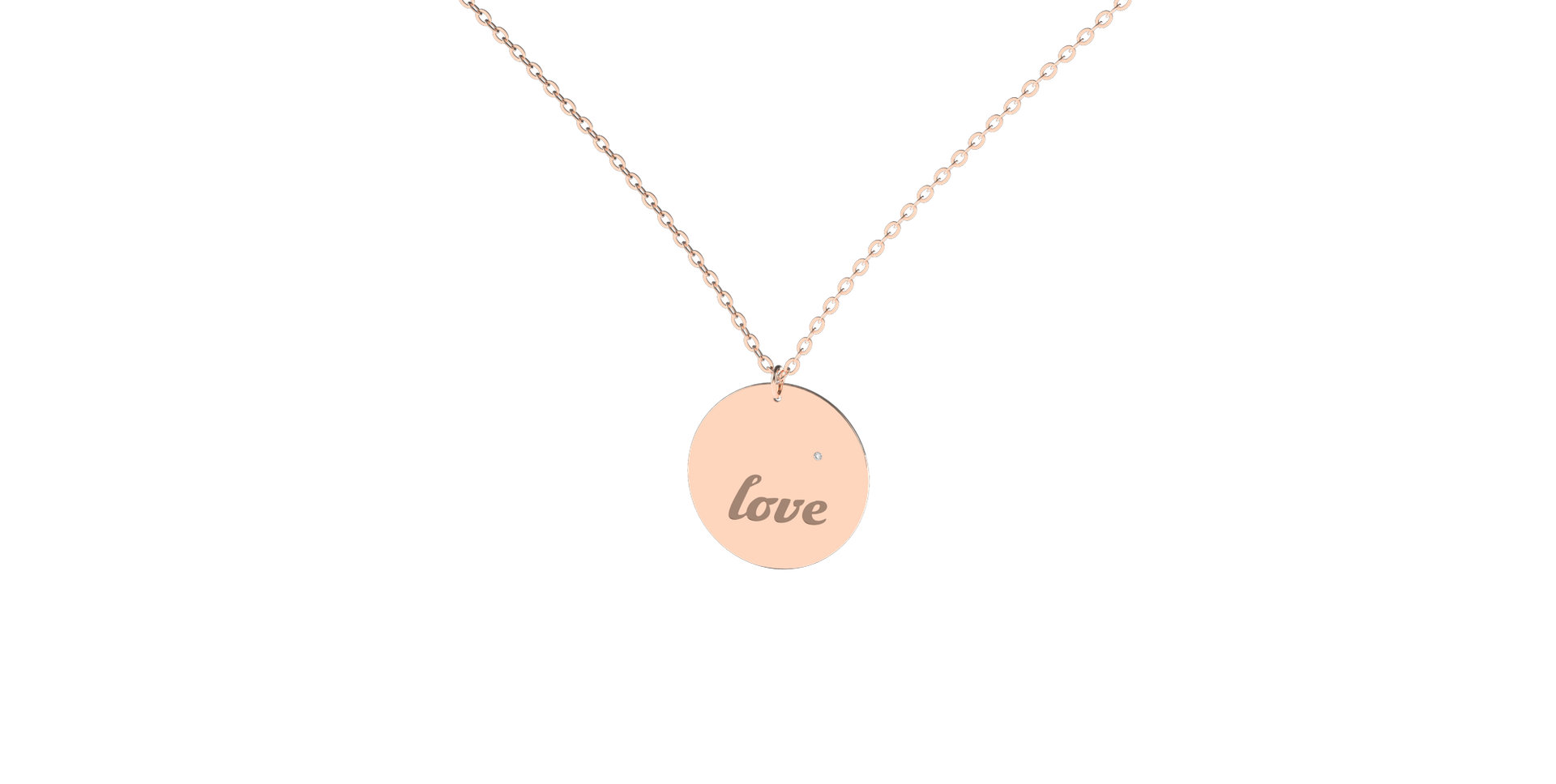 Diamond necklace Love