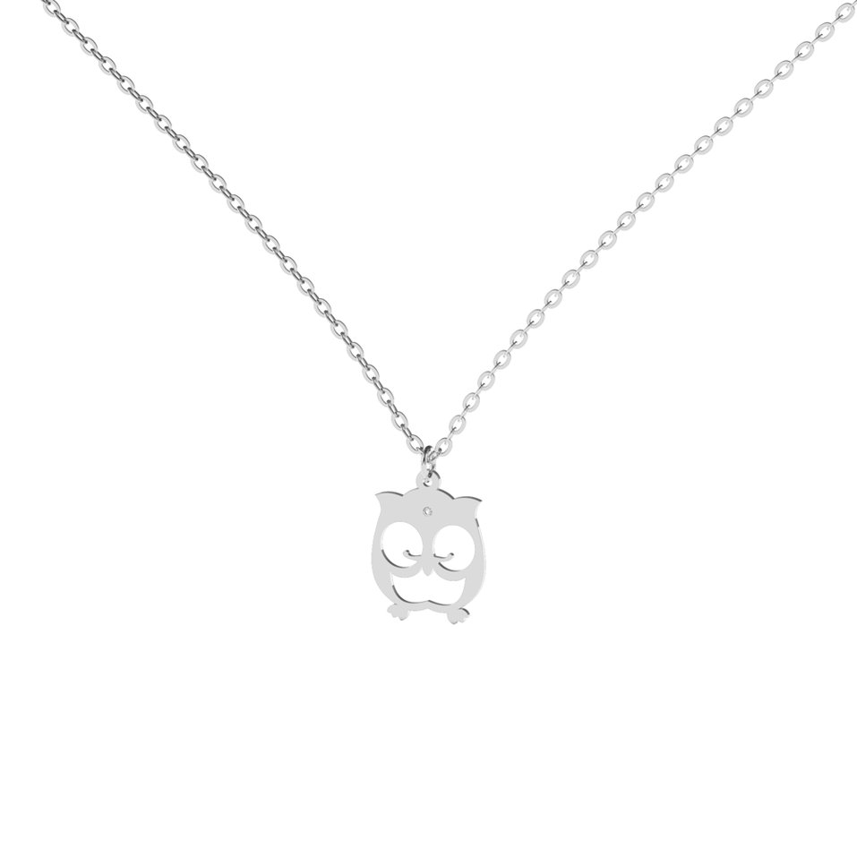 Diamond necklace Lovely Owl