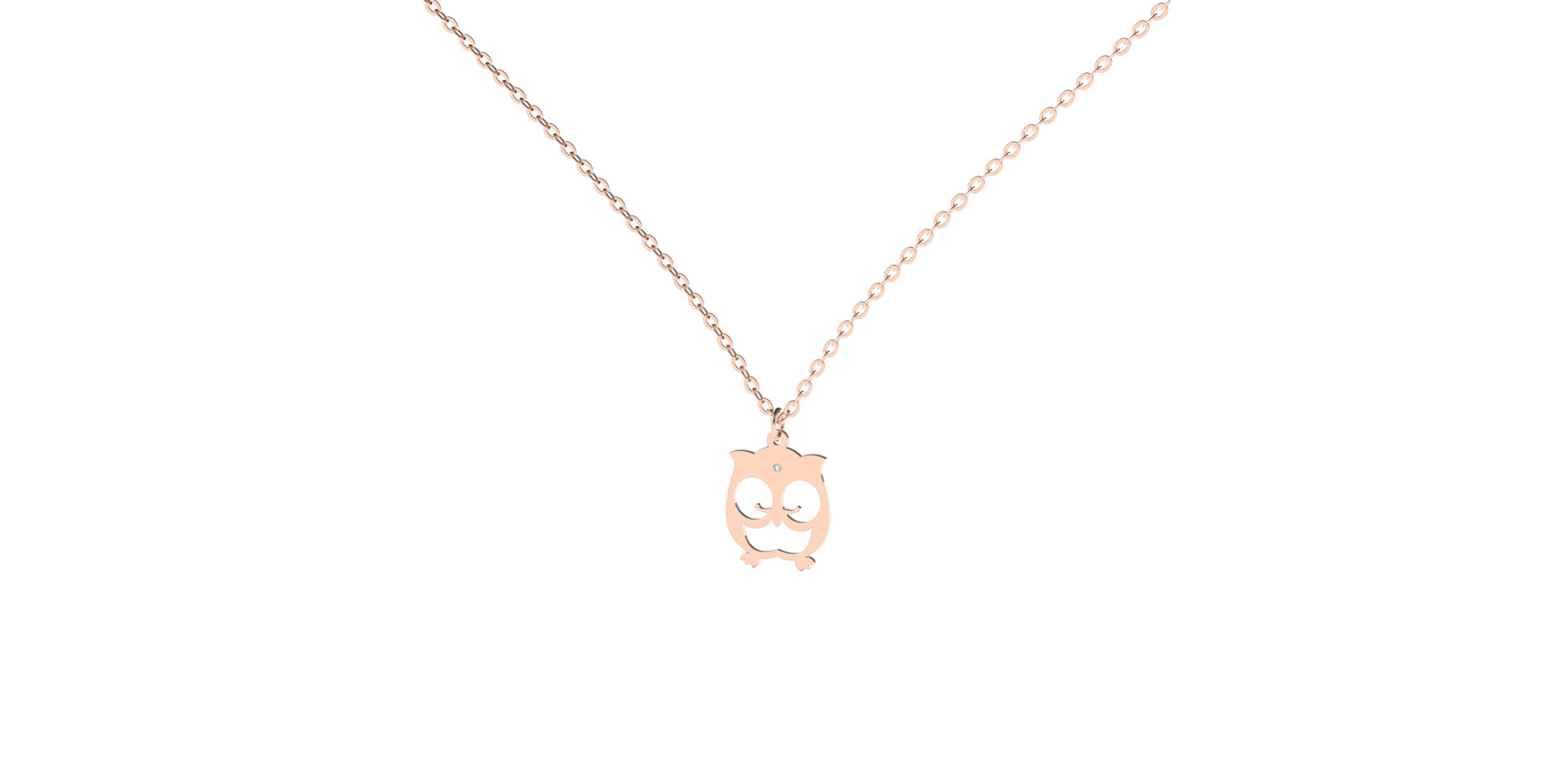 Diamond necklace Lovely Owl