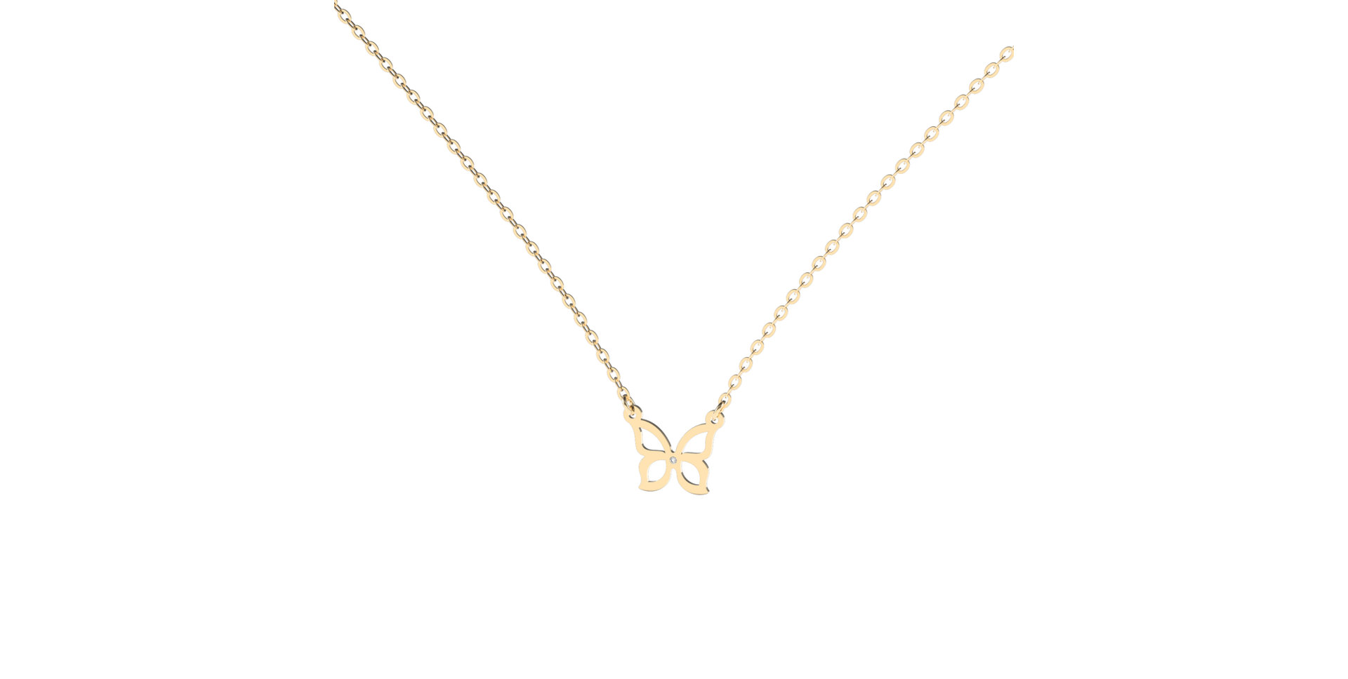 Diamond necklace Butterfly