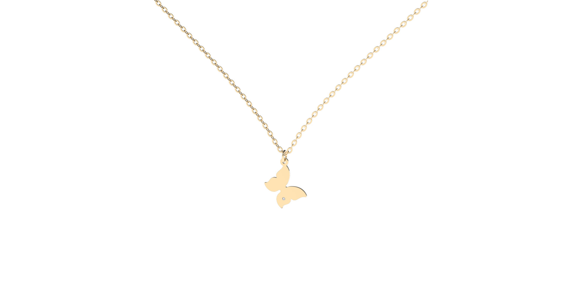 Diamond necklace Lovely Butterfly