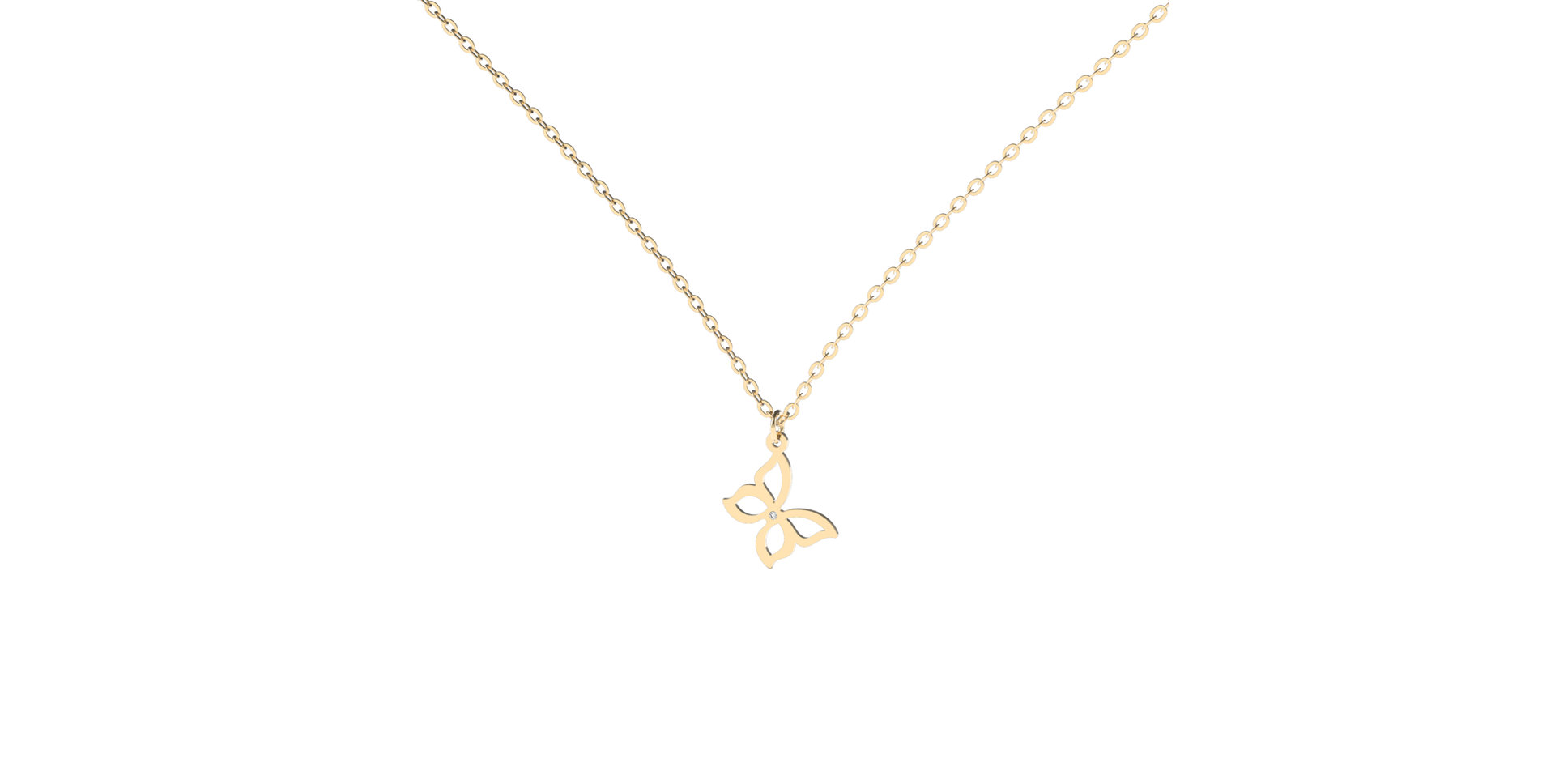 Diamond necklace Extraordinary Butterfly