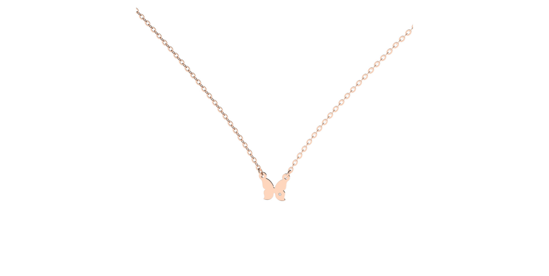 Diamond necklace Extra Butterfly