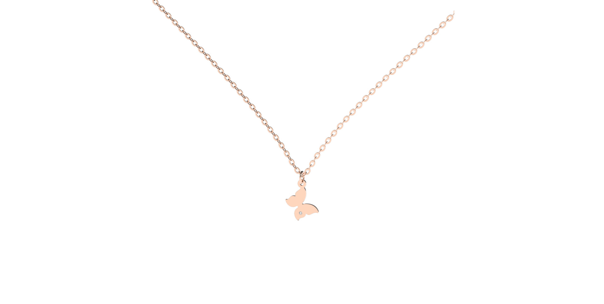 Diamond necklace Lovely Butterfly