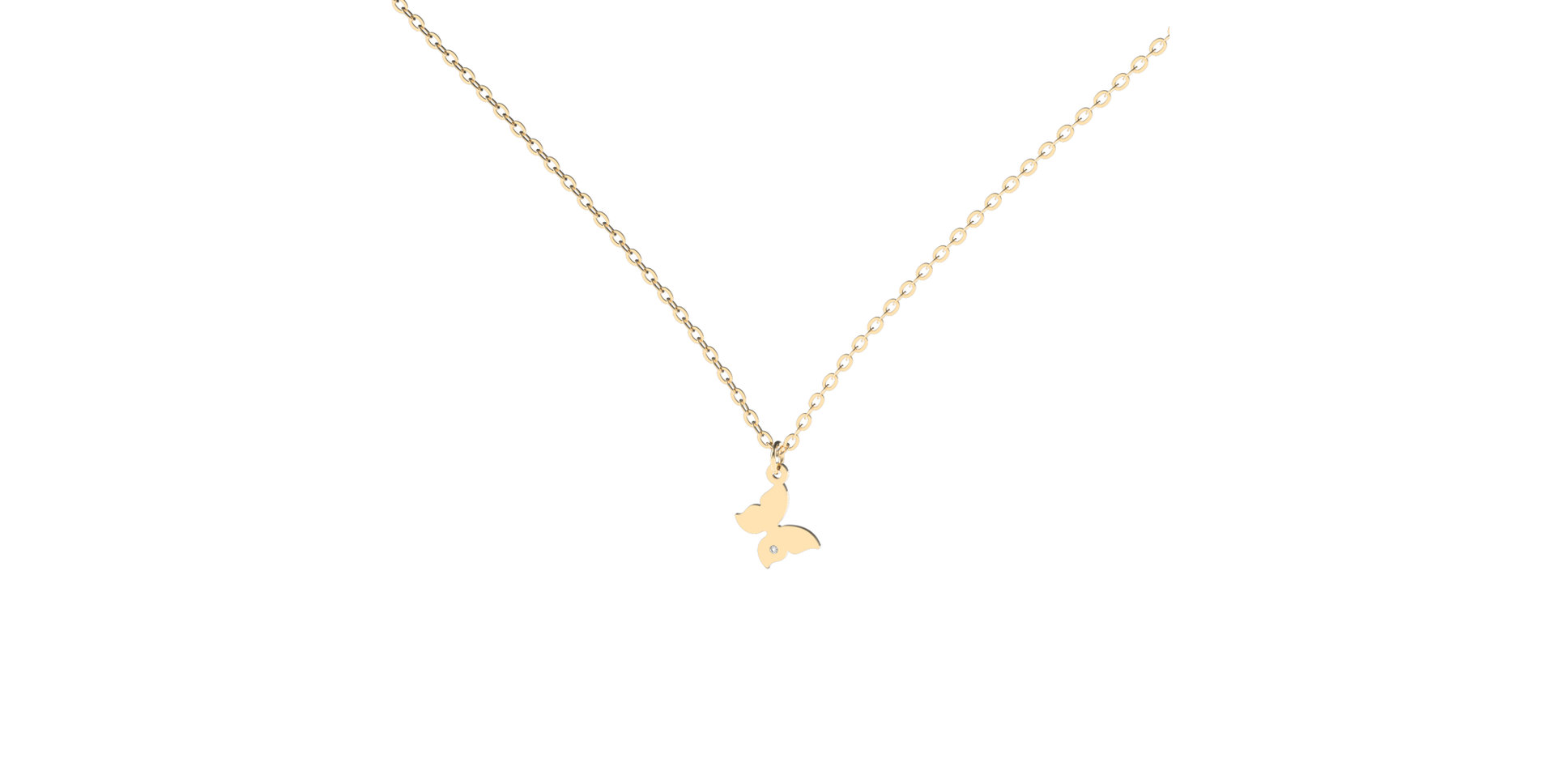 Diamond necklace Lovely Butterfly