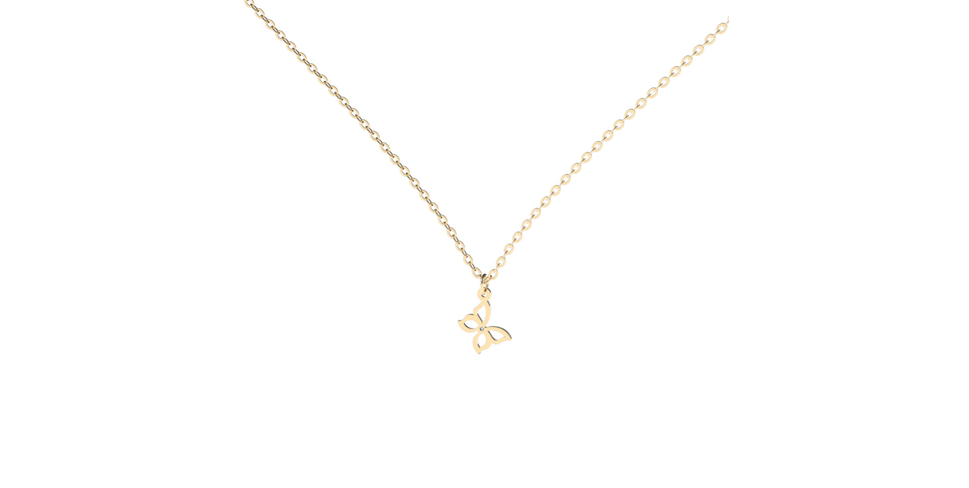 Diamond necklace Extraordinary Butterfly