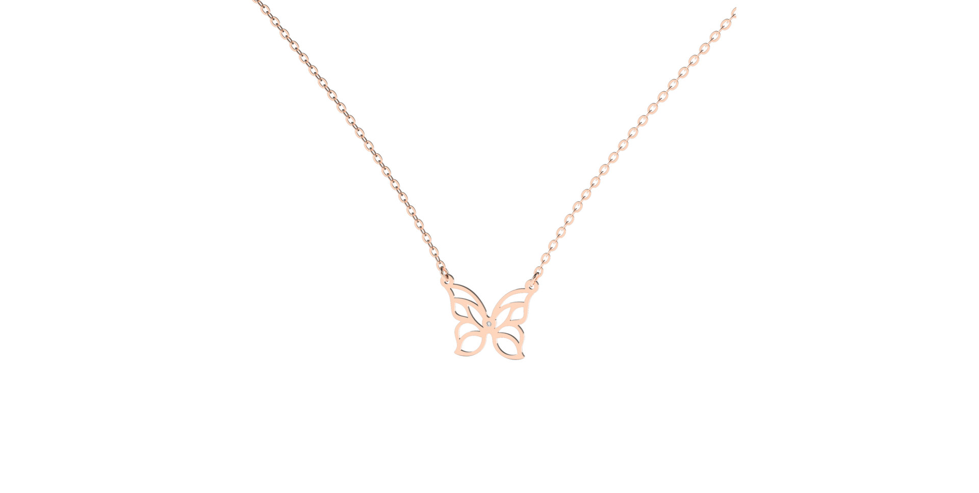 Diamond necklace Fantasy Butterfly
