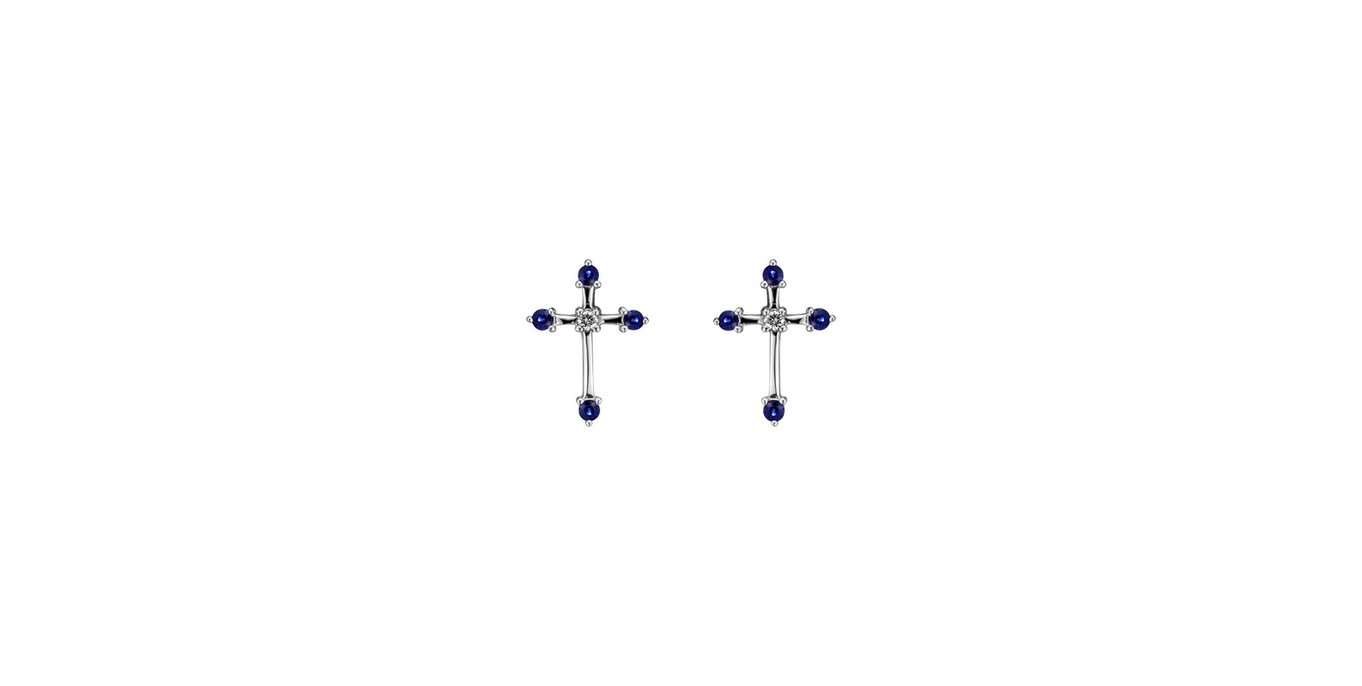 Diamond earrings and Sapphire Passion Cross
