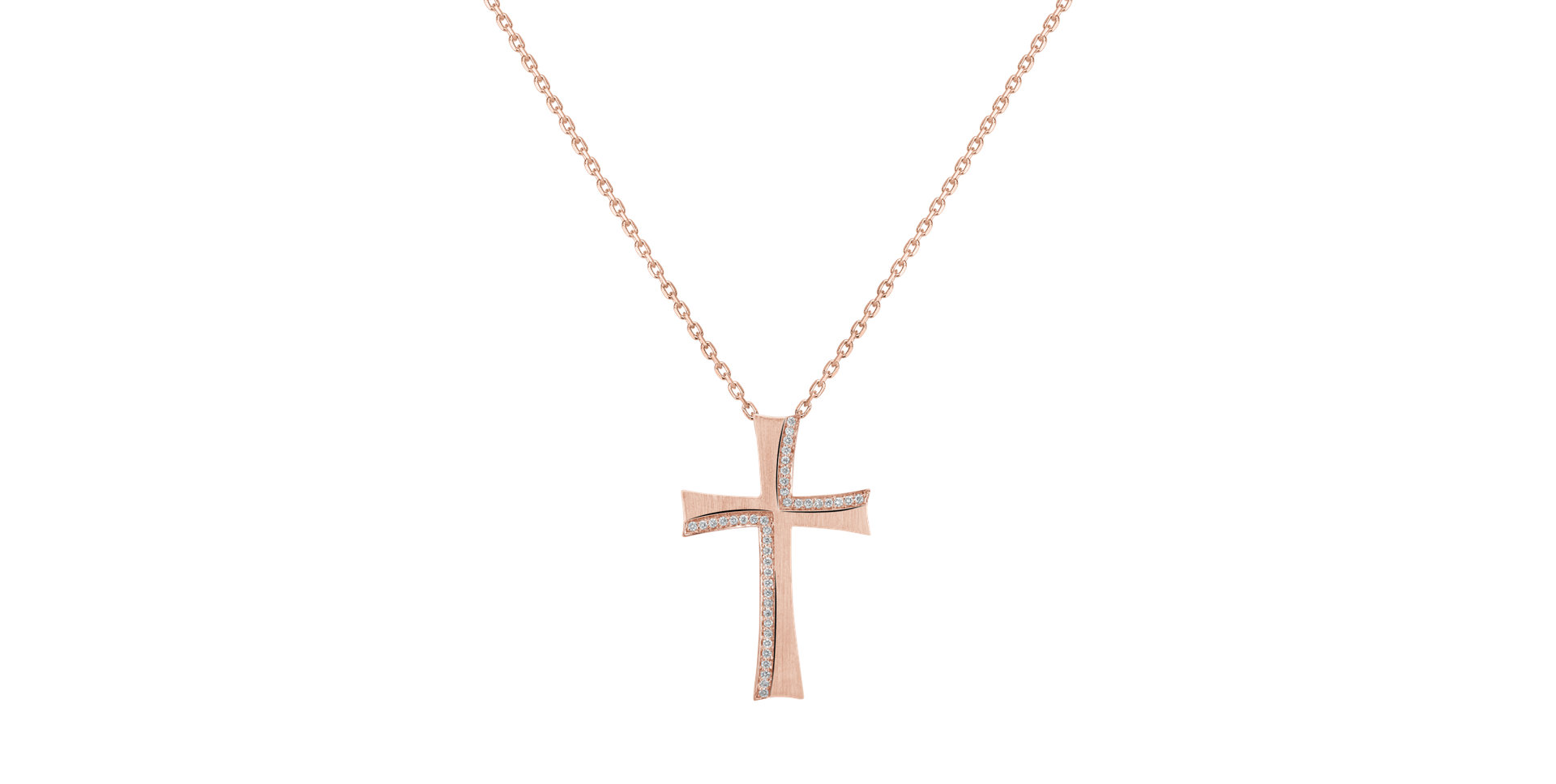 Diamond pendant Rose Cross