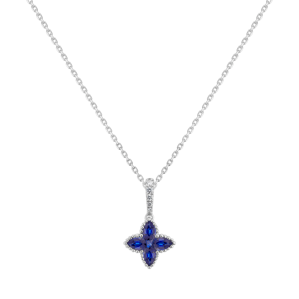 Diamond pendant with Sapphire Njord